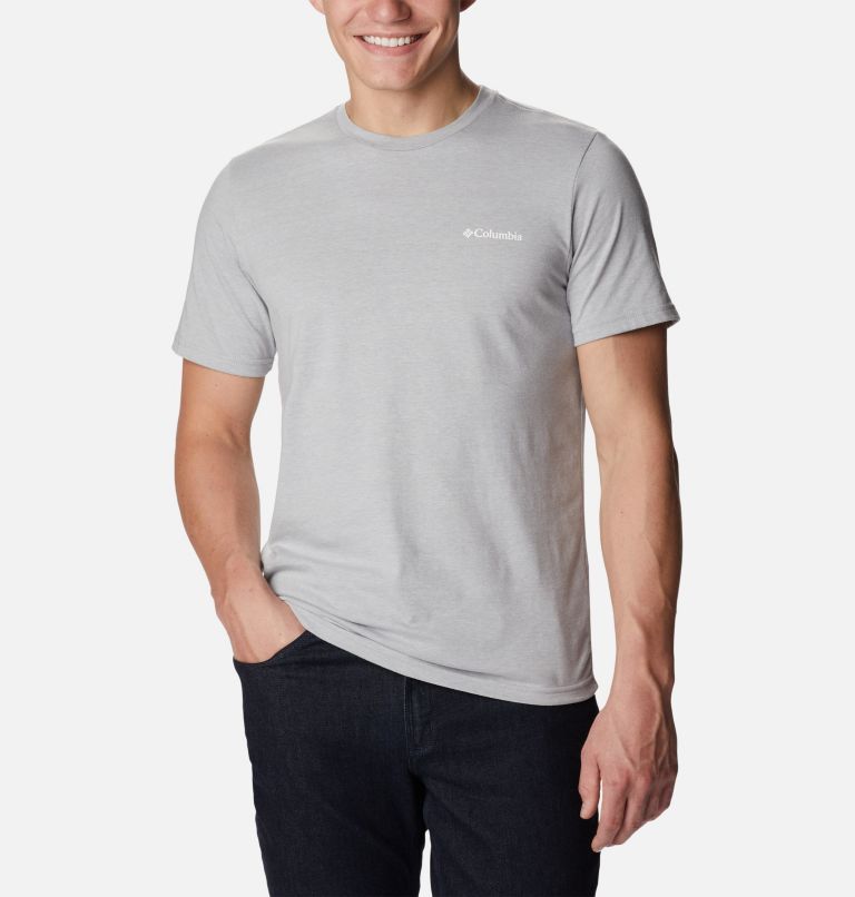 Men's Rapid Ridge II Organic Cotton T-Shirt, Color: Columbia Grey Heather, Foggy Haven, image 1