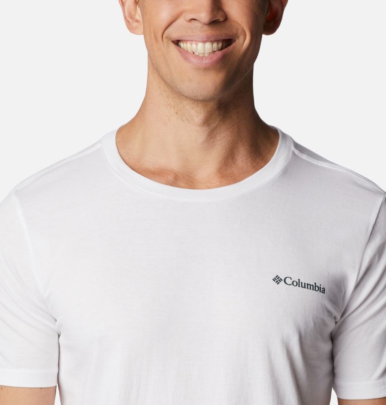 Men's Rapid Ridge II Organic Cotton T-Shirt, Color: White, True Direction 2, image 4