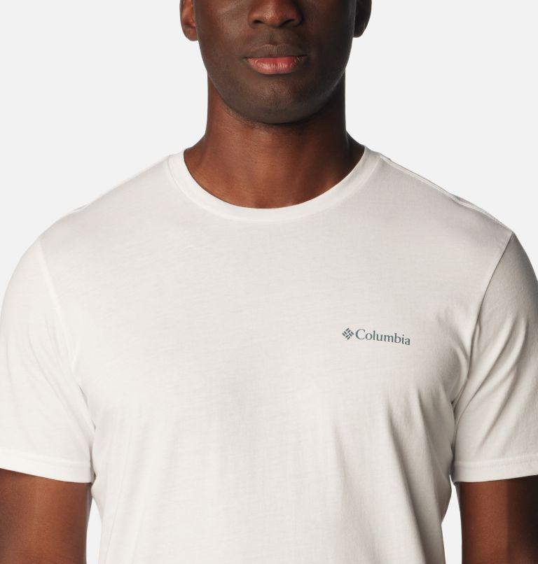 Camiseta de algodón orgánico Rapid Ridge II para hombre, Color: White, Rocky Road, image 4