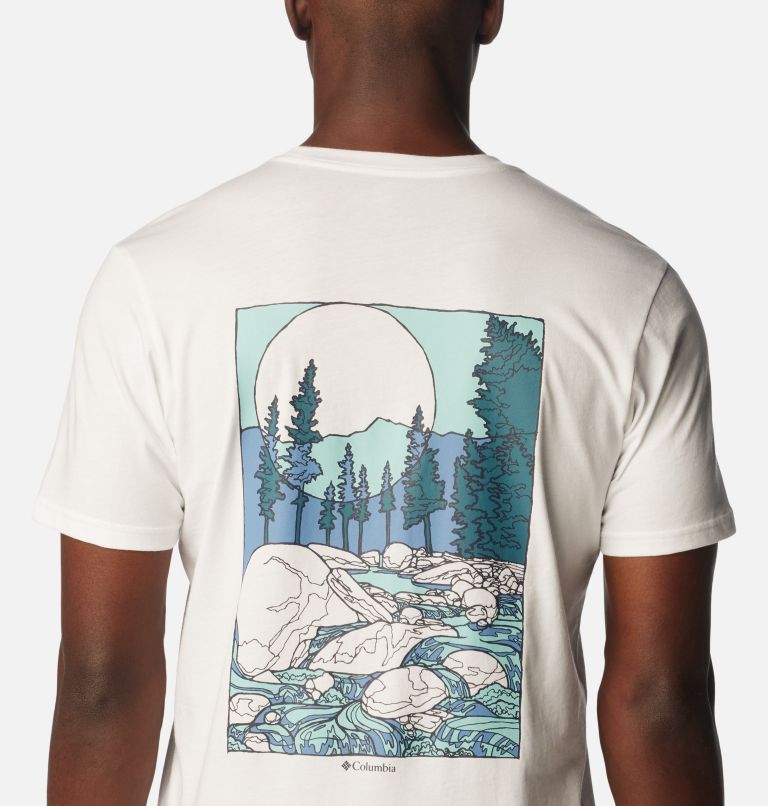 Camiseta de algodón orgánico Rapid Ridge II para hombre, Color: White, Rocky Road, image 5