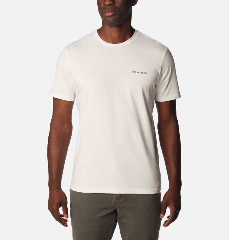 Camiseta de algodón orgánico Rapid Ridge II para hombre, Color: White, Rocky Road, image 2