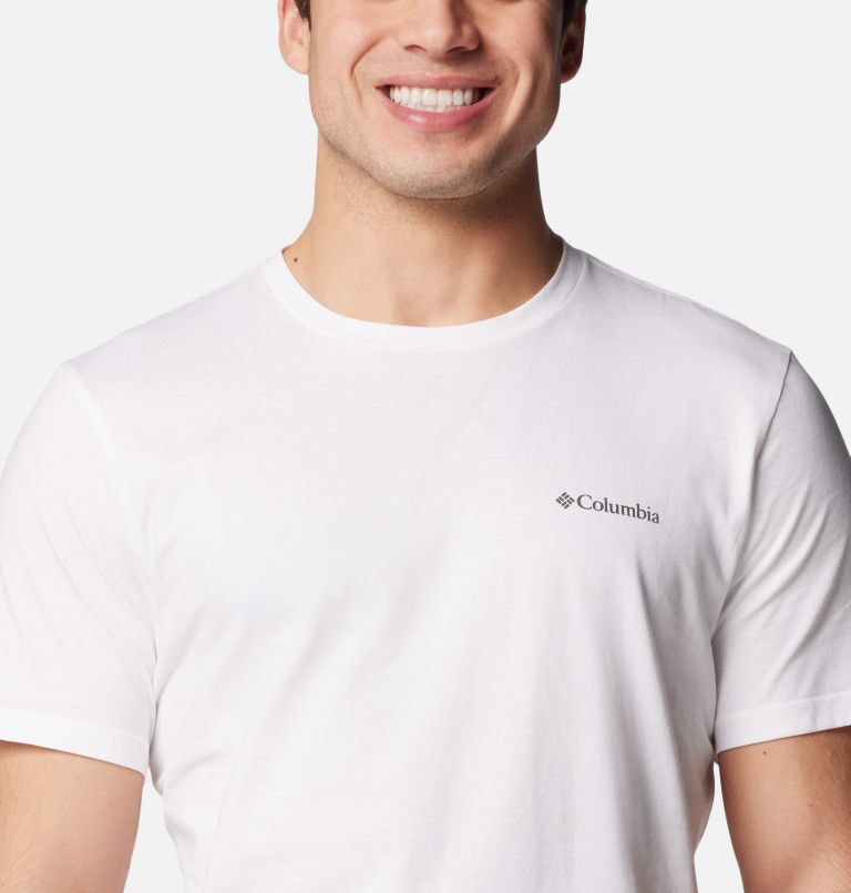 Men's Rapid Ridge II Organic Cotton T-Shirt, Color: White, Button Badge, image 4