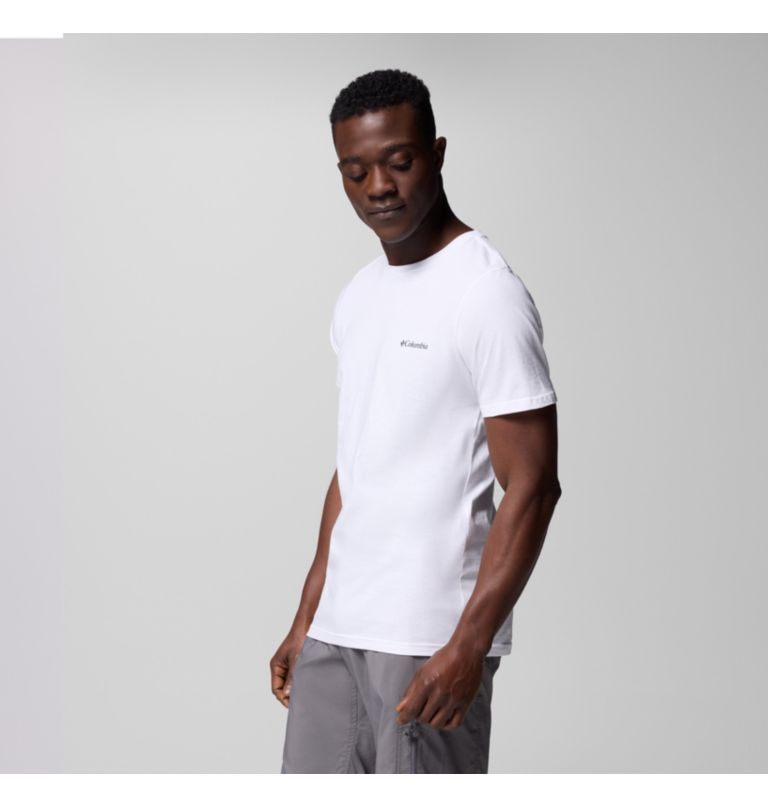 Men's Rapid Ridge II Organic Cotton T-Shirt, Color: White, Heavenly Horizons, image 4