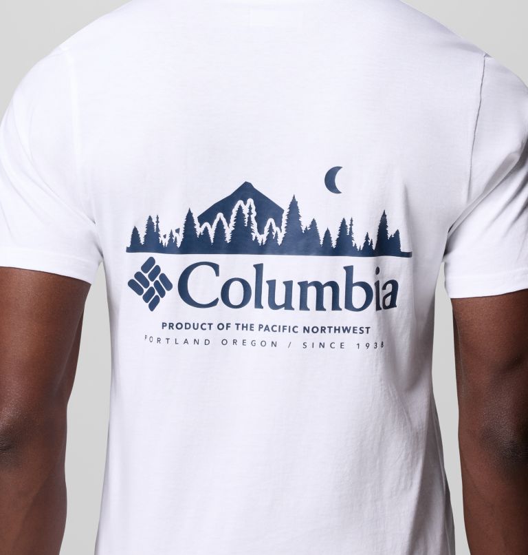 Men's Rapid Ridge II Organic Cotton T-Shirt, Color: White, Heavenly Horizons, image 6