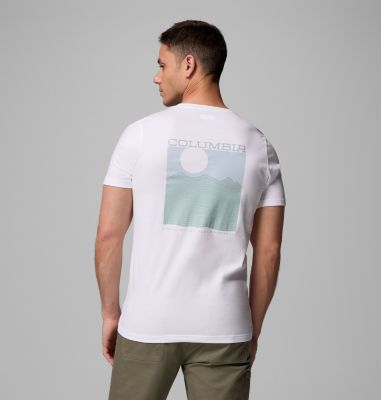 Camiseta de algodón orgánico Rapid Ridge II para hombre, Color: White, Framed Landscape, image 3