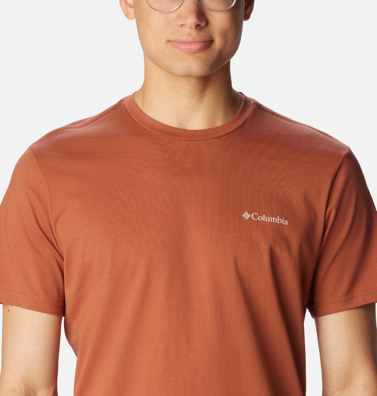 Men's Rapid Ridge II Organic Cotton T-Shirt, Color: Auburn, Camp Icons II, image 4