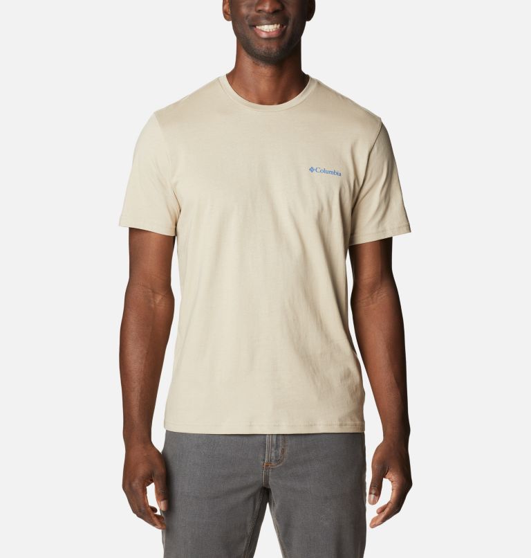 Thumbnail: Men's Rapid Ridge II Organic Cotton T-Shirt, Color: Ancient Fossil, Circular Heritage Grx, image 1
