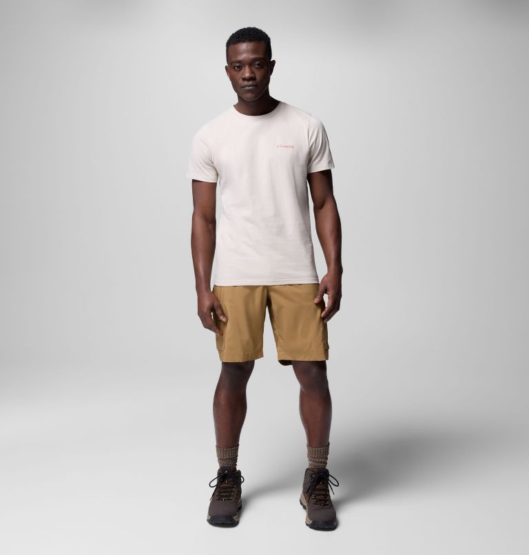 Men's Rapid Ridge II Organic Cotton T-Shirt, Color: Dark Stone, Button Badge, image 2