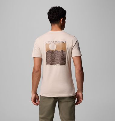 Camiseta de algodón orgánico Rapid Ridge II para hombre, Color: Dark Stone, Framed Landscape, image 5