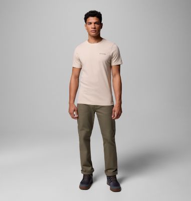 Camiseta de algodón orgánico Rapid Ridge II para hombre, Color: Dark Stone, Framed Landscape, image 6