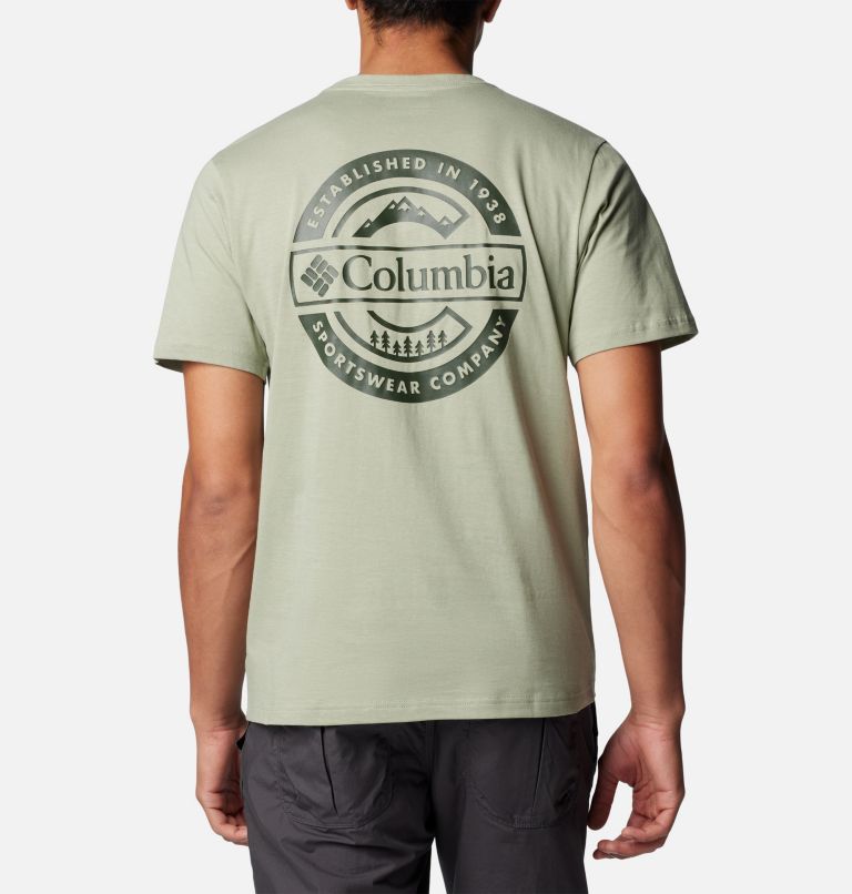 Men's Rapid Ridge II Organic Cotton T-Shirt, Color: Safari, Button Badge, image 1
