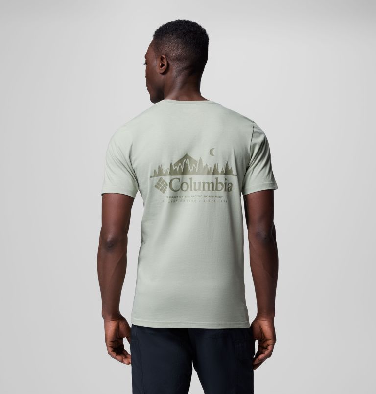 Men's Rapid Ridge II Organic Cotton T-Shirt, Color: Safari, Heavenly Horizons, image 1