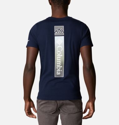 Camiseta de algod&oacute;n org&aacute;nico Rapid Ridge&trade; II para hombre Rapid Ridge&trade; Back Graphic Tee II | 248 | M, Collegiate Navy Triple Peak, back