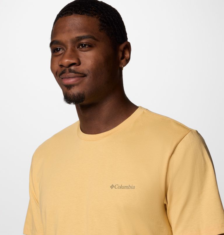 Men's Rapid Ridge II Organic Cotton T-Shirt, Color: Sand Dune, Button Badge, image 4