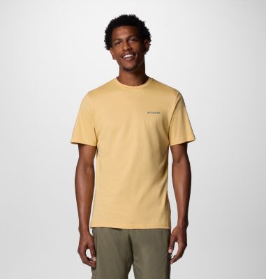Camiseta de algodón orgánico Rapid Ridge II para hombre, Color: Sand Dune, Heavenly Horizons, image 16