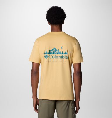 Camiseta de algodón orgánico Rapid Ridge II para hombre, Color: Sand Dune, Heavenly Horizons, image 15