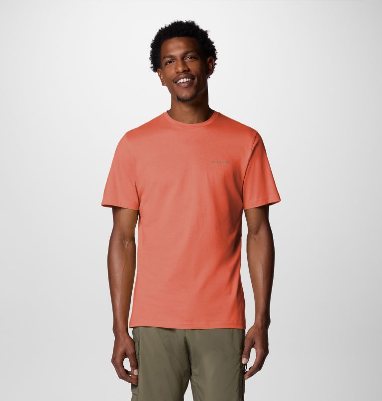 T-shirt in cotone biologico Rapid Ridge II da uomo, Color: Tuscan, Heavenly Horizons, image 2