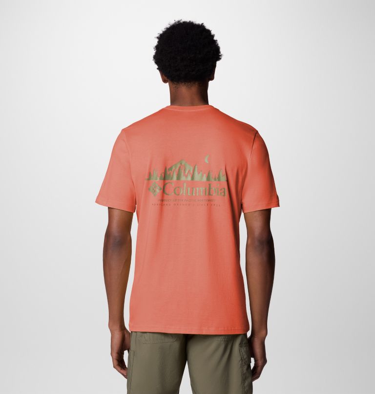 T-shirt in cotone biologico Rapid Ridge II da uomo, Color: Tuscan, Heavenly Horizons, image 1