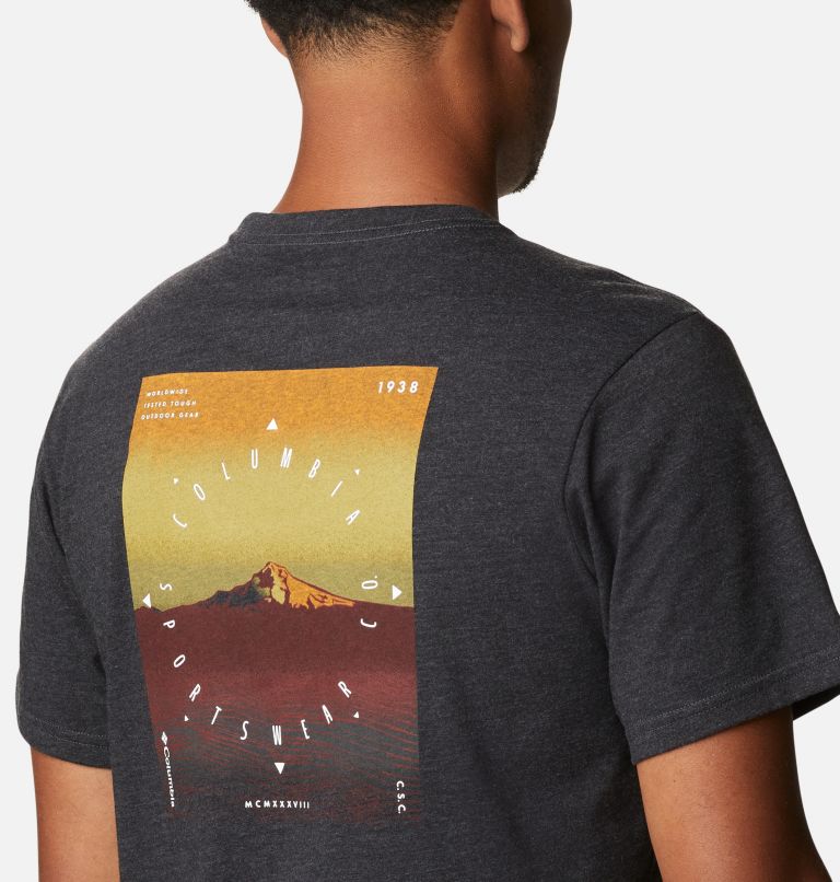 Thumbnail: Men's High Dune II Graphic T-Shirt, Color: Black Heather, True Direction Graphic, image 5