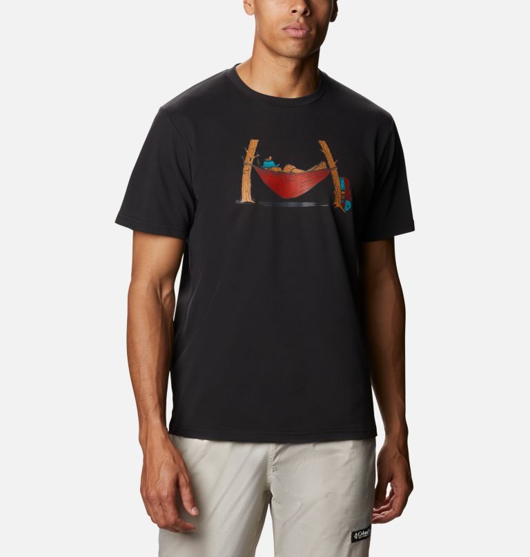T-shirt imprimé Columbia Elements II pour homme, Color: Black Bearly Napping, image 1