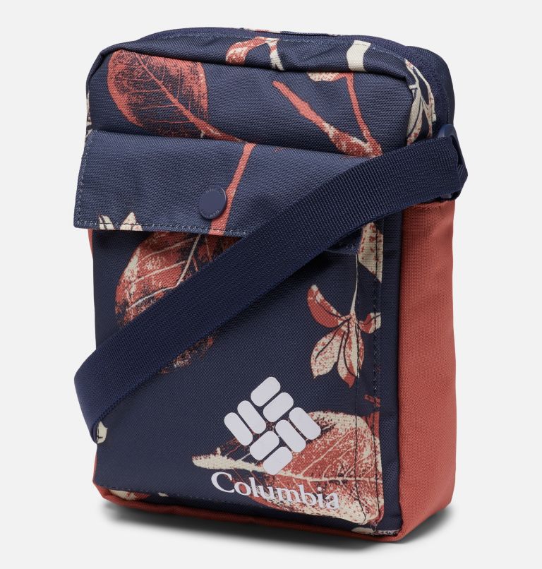 Zigzag Side Bag | 467 | O/S, Color: Nocturnal Topiary, Dark Coral, image 1