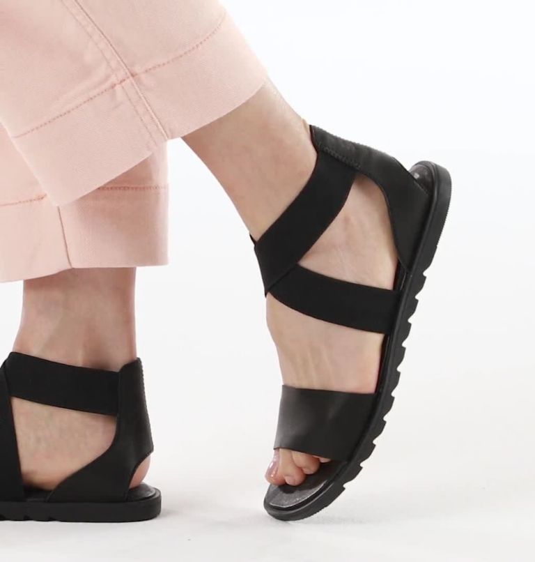 Thumbnail: Women's Ella II Flat Sandal, Color: Black, image 2