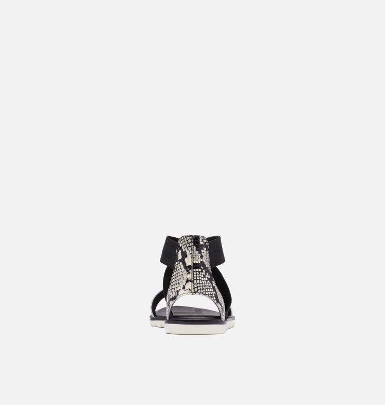 Women's Ella II Flat Sandal, Color: Snake, Black, image 3