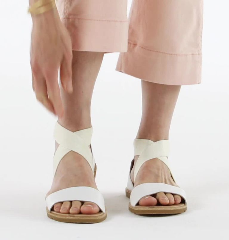 Women's Ella II Flat Sandal, Color: Sea Salt
