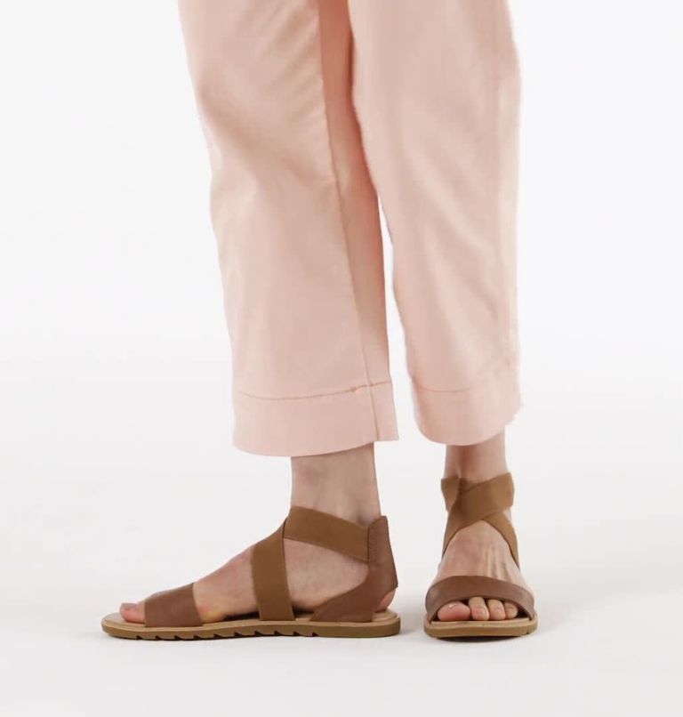 Women's Ella II Flat Sandal, Color: Velvet Tan