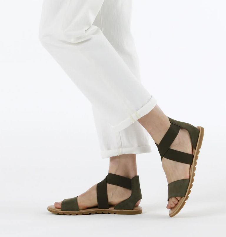 ELLA II SANDAL | 319 | 6.5, Color: Olive Green