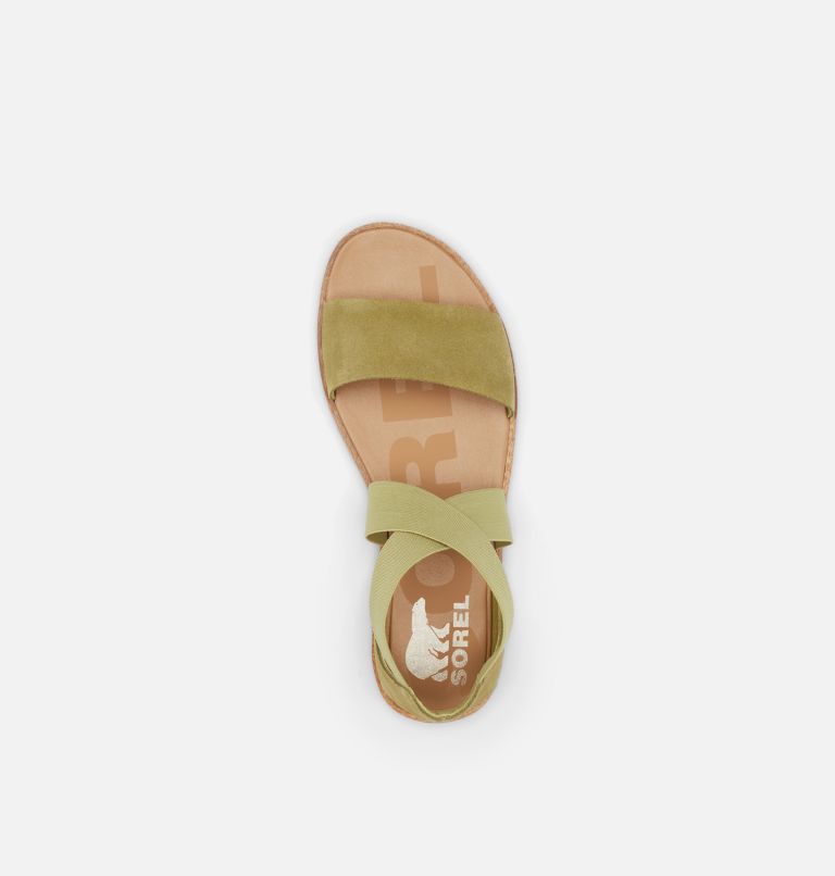 Thumbnail: Women's Ella II Flat Sandal, Color: Olive Shade, Chalk, image 5