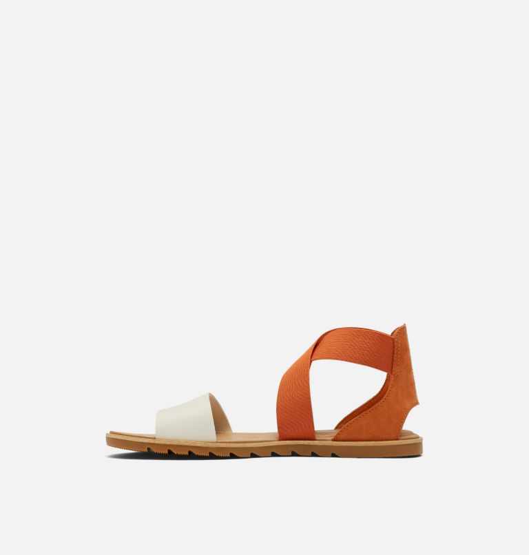 Women's Ella II Flat Sandal, Color: Desert Sun, Chalk, image 4
