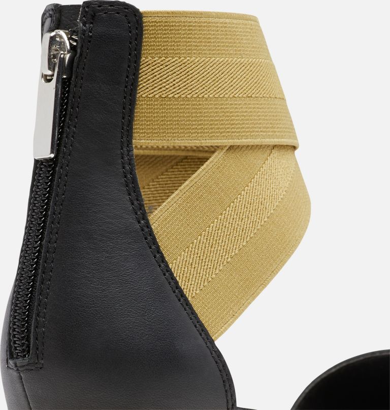 Women's Cameron Flatform Ankle Strap Wedge Sandal, Color: Black, Olive Shade