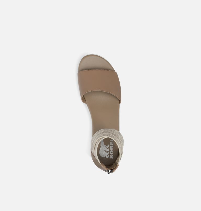 Thumbnail: Women's Cameron Flatform Ankle Strap Wedge Sandal, Color: Omega Taupe, Sea Salt, image 5