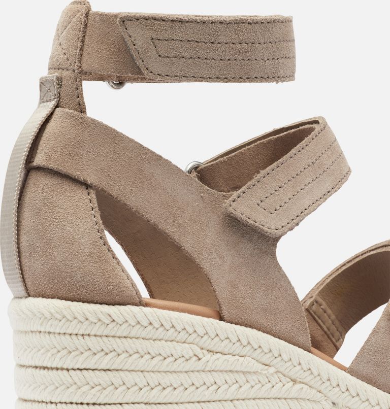 Thumbnail: Women's Cameron Multi Strap Wedge Sandal, Color: Omega Taupe, Sea Salt, image 7