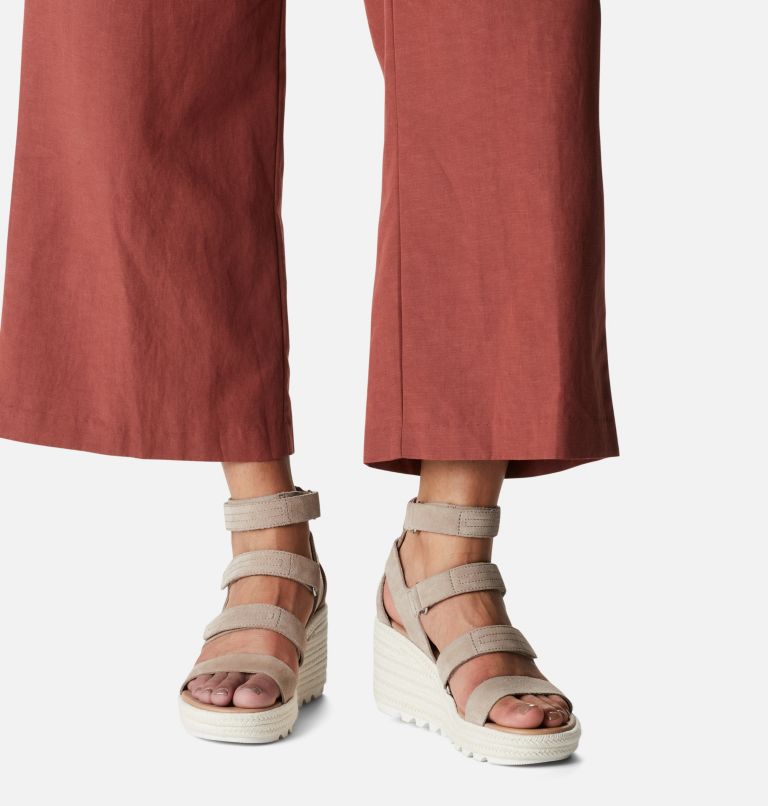 Women's Cameron Multi Strap Wedge Sandal, Color: Omega Taupe, Sea Salt, image 8