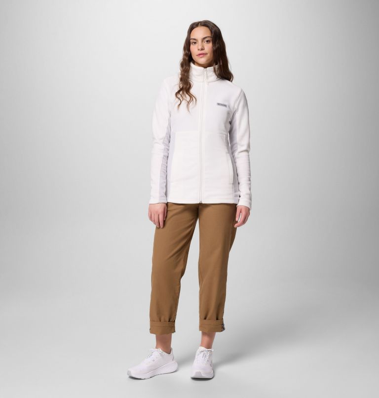 Women's Basin Trail III Fleece Jacket, Color: Sea Salt, Nimbus Grey, image 2