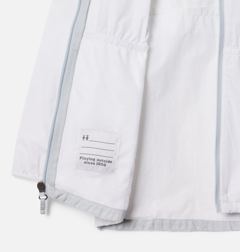 Girls' Punchbowl Jacket, Color: Cirrus Grey, White, image 3