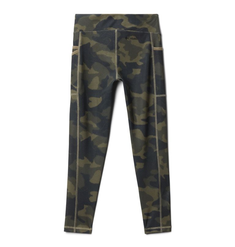 Youth Lodge Leggings, Color: Stone Green Spotted Camo, image 2