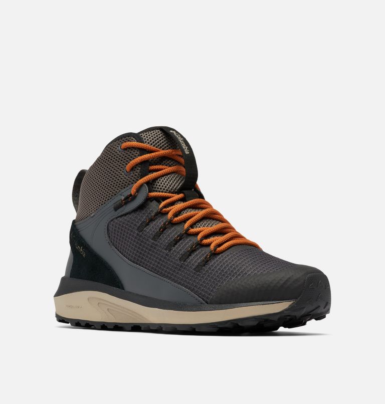 Men's Trailstorm Mid Waterproof Shoe, Color: Dark Grey, Caramel, image 2