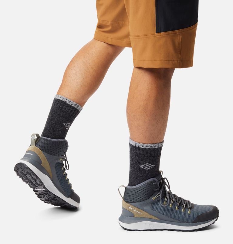 columbia men's trailstorm waterproof dark grey bright gold 10