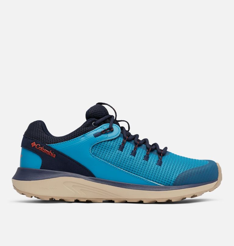 Thumbnail: Men’s Trailstorm Waterproof Walking Shoe, Color: Deep Marine, Bold Orange, image 1