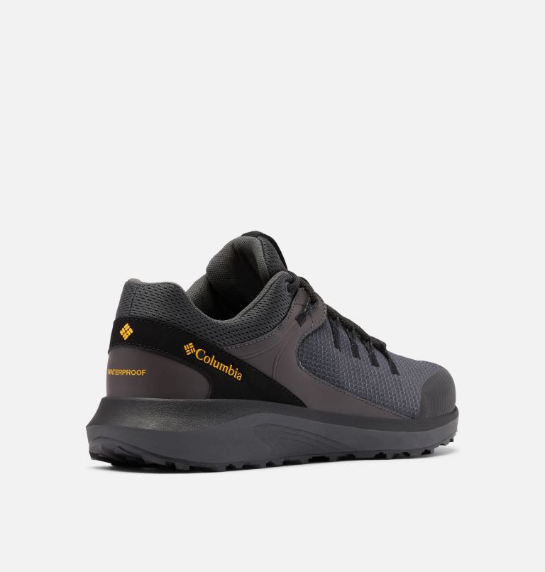 columbia men's trailstorm waterproof dark grey bright gold 10