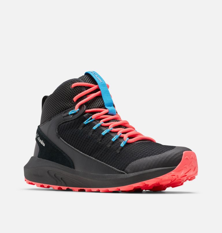 Women’s Trailstorm Mid Waterproof Walking Shoe, Color: Black, White, image 2