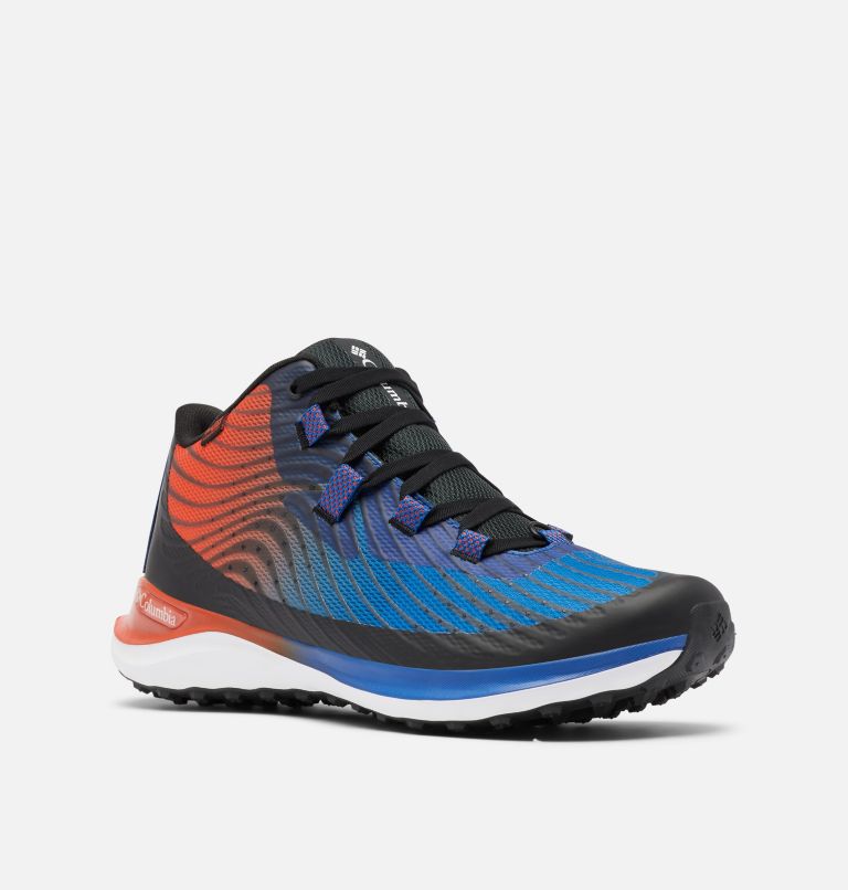 Men's Escape Summit OutDry Trail Shoe, Color: Bright Indigo, Autumn Orange, image 2