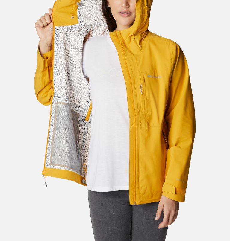 Women's Omni-Tech Ampli-Dry Rain Shell, Color: Bright Gold, image 5