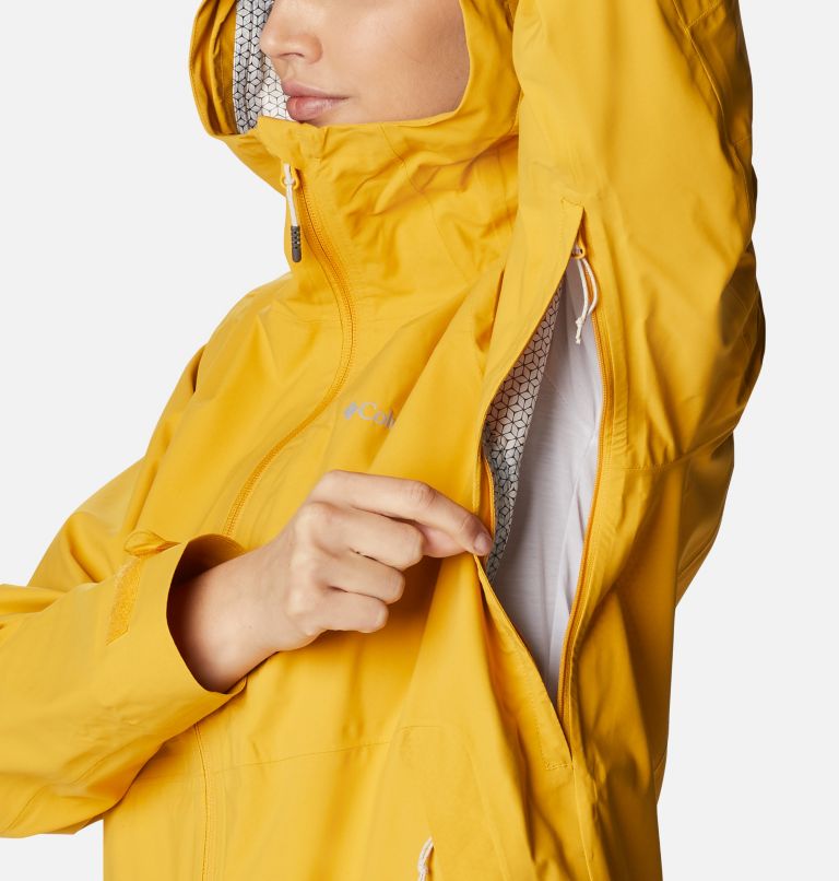 Women's Omni-Tech Ampli-Dry Rain Shell, Color: Bright Gold, image 7