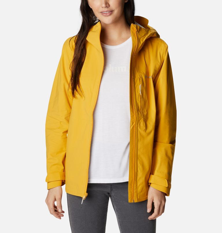 Women's Omni-Tech Ampli-Dry Rain Shell, Color: Bright Gold, image 9