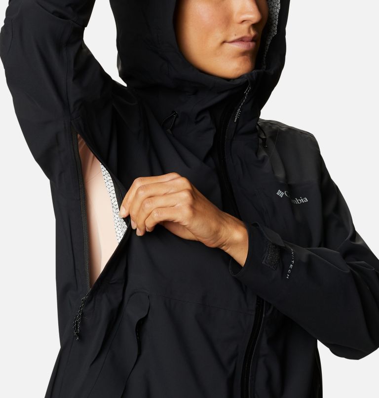 Thumbnail: Women’s Ampli-Dry Waterproof Shell Walking Jacket, Color: Black, image 6