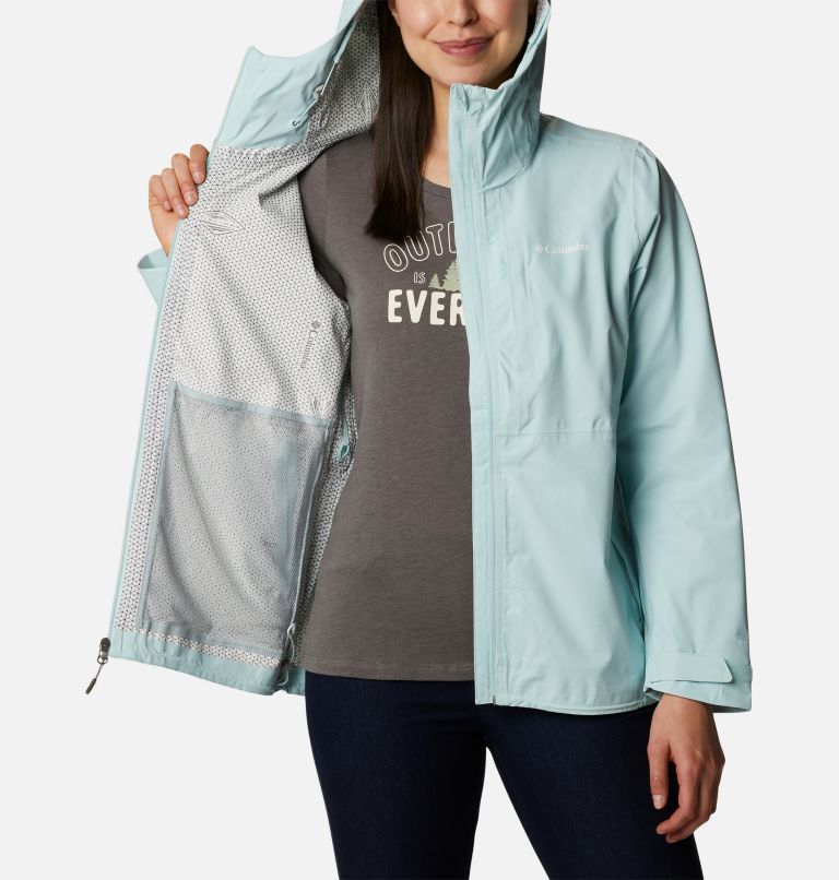 Thumbnail: Chaqueta shell impermeable Ampli-Dry para mujer, Color: Icy Morn, image 5